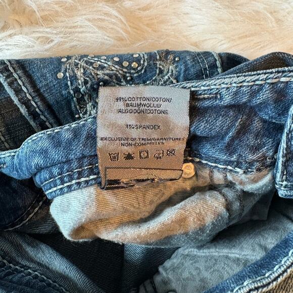 Silver Jeans‎ Womens 30 Blue Suki Bootcut Dark Wash Low Rise Denim Embroidered - Picture 7 of 11